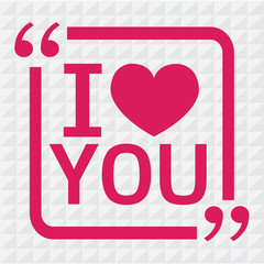 I LOVE YOU Lettering Illustration design