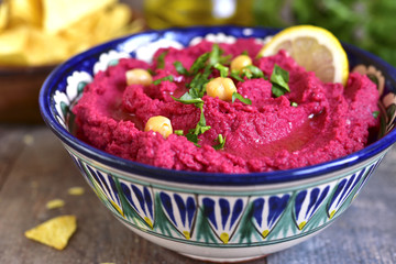 Beetroot hummus.