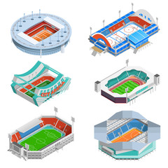 Stadium Icons Set  © Macrovector