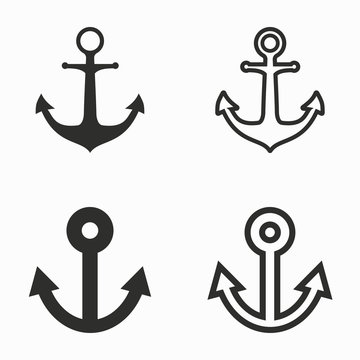 Anchor vector icons.