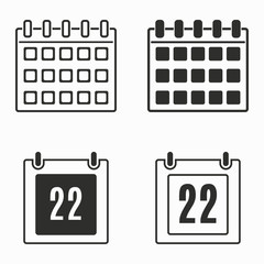 Calendar  vector icons.