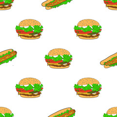 Seamless pattern. - Fast food. Vector
