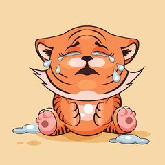 Tiger cub is crying
