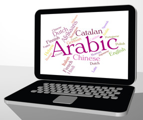 Arabic Language Shows Text Words And Translate