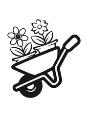 Garden wheelbarrow flowers