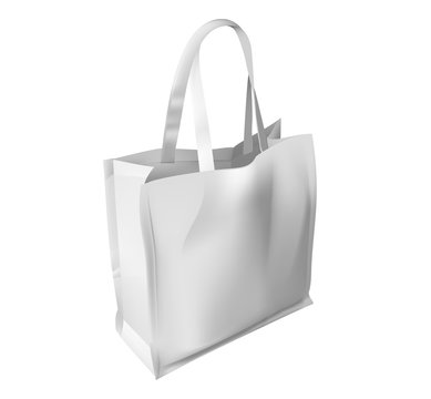 Cotton bag isolated on white