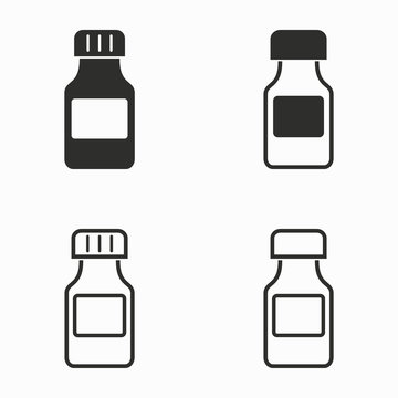 Medicine bottle  vector icons.