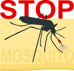 Stop mosquito sign