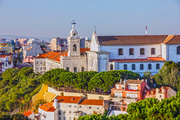 Obraz premium Lisbon houses panoramic view, Portugal