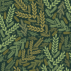 Pattern with leaf.Seamless vector colorful print.Textile texture
