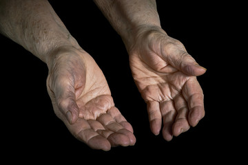 Senior hands