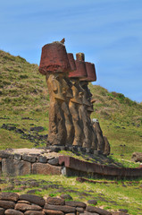 Easter Island and stone circle Te Pito Kura © robnaw