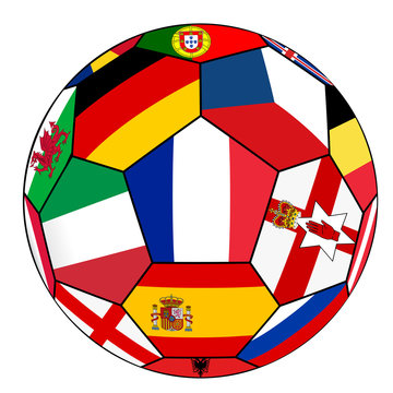 Ball with flag of France in the center