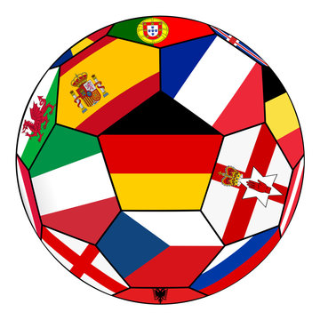 Ball with flag of German in the center