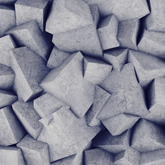 Concrete 3d cube wall background. 3D rendering