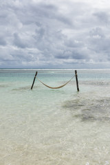 Fototapeta na wymiar hammock in the sea in yucatan, mexico