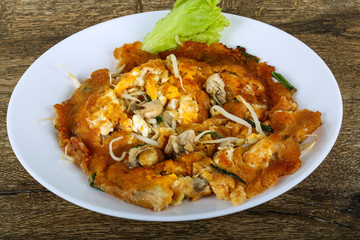 Omelet with oyster