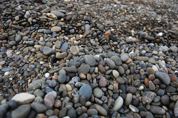 The mound of pebbles near the sea