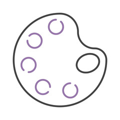 Obraz premium Modern art palette with colors vector illustration.