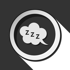 icon - ZZZ speech bubble with shadow