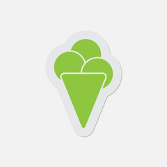 simple green icon - ice cream