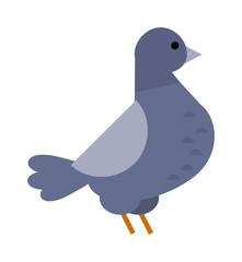 Dove vector icon illustration cartoon style bird