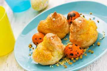 Funny Easter bun shaped bird