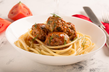 Meat balls in tomato sauce