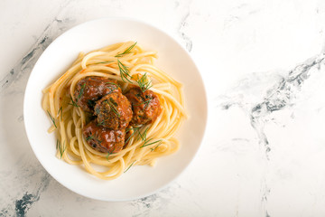 Meat balls in tomato sauce