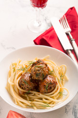 Meat balls in tomato sauce