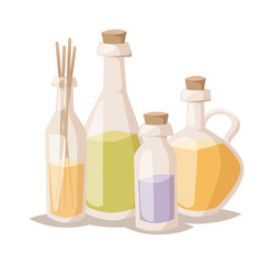 Lavender salt in bowl bath beauty treatment spa and wellness organic therapy vector.