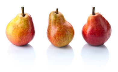  pears isolated on white background
