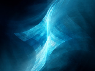 Blue glowing new technology surface in space