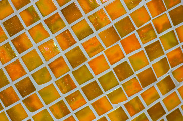 Yellow decorative tiles