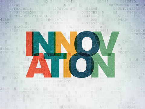Finance concept: Innovation on Digital Paper background
