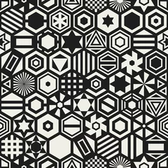 Stickers pour porte Hexagone Modèle sans couture hexagone