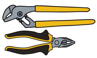 Obraz premium Pliers / Hand drawing, vector illustration