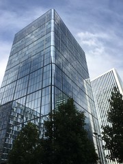Fototapeta na wymiar Amazing Glass building in Santiago, Chile