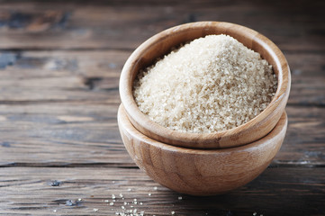 Brown sugar on the vintage table