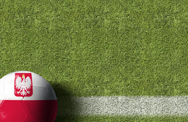 Poland Ball in a Soccer Field