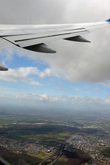 Fototapeta premium Blick aus einem Flugzeug