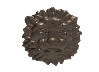 Naklejka premium 3d illustration of lion head. metal head of a lion. jewelry head of lion. gold head of lion. wooden head of lion. transparent head of lion. diamond cracked scratched
