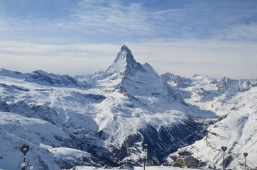 Widok na Matterhorn - obrazy, fototapety, plakaty