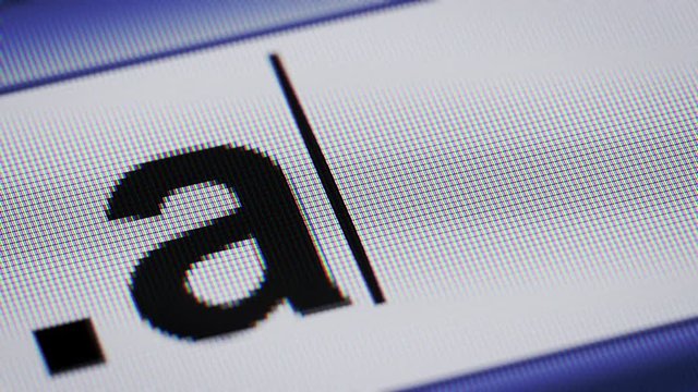 Domain of Australia on a screen