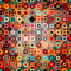 Abstract geometric pattern in disco style