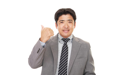 喜ぶビジネスマン