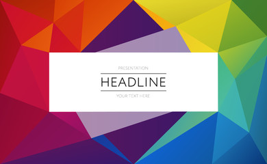 Polygonal presentation cover template