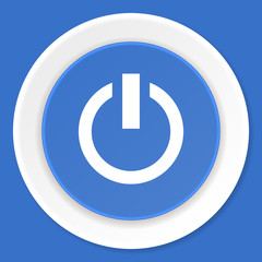 power blue flat design modern web icon