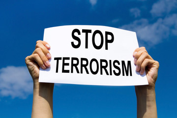 stop terrorism concept