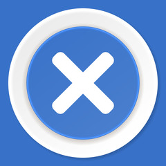 Obraz premium cancel blue flat design modern web icon